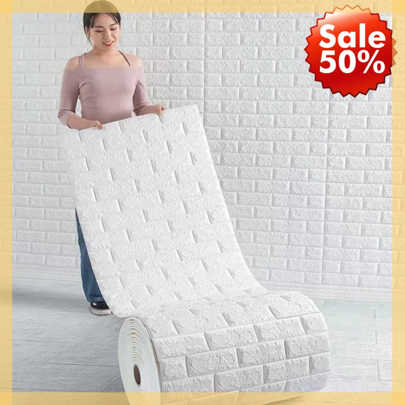Craft Foam Roll - 70cm*2m 3D Soft Foam Brick Wallpaper