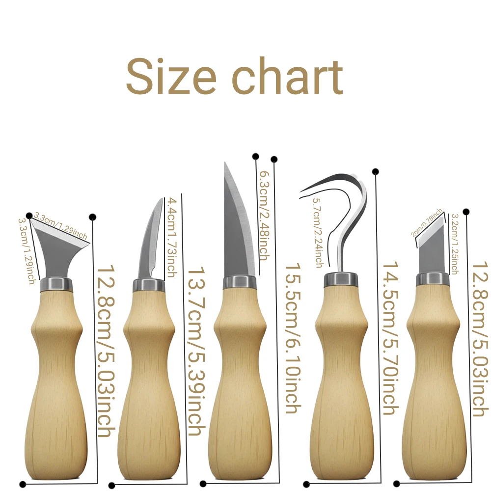 5Pcs Wood Carving Tools Set,Cu - Craft Knife Set incelemesi ve fiyatı
