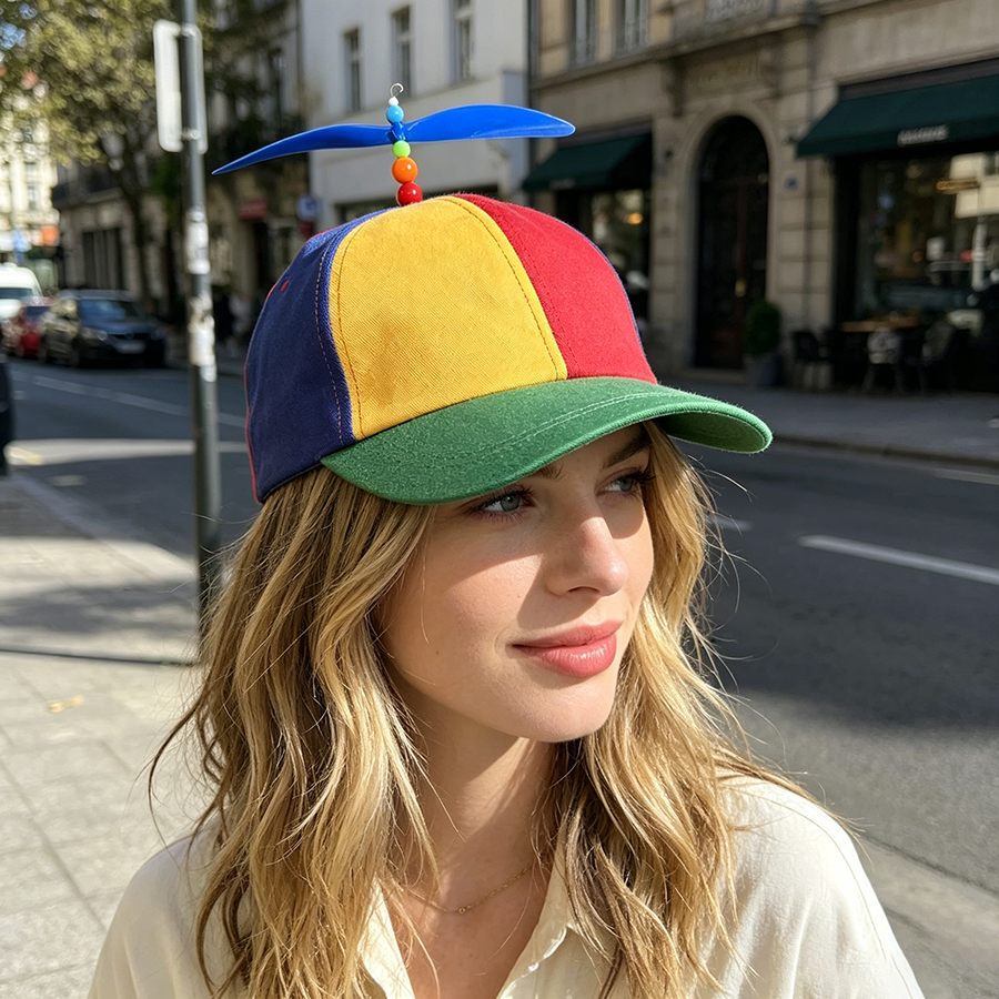 Funny Multicolor Propeller Hat - Flamethrower Cosplay Prop incelemesi ve fiyatı
