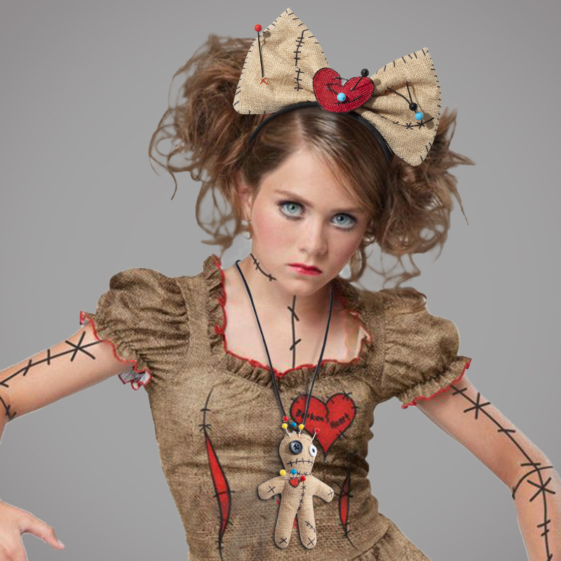 Voodoo Doll Costume Bow Headba - Voodoo Cosplay And Prop incelemesi ve fiyatı