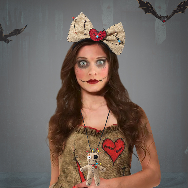 Voodoo Doll Costume Bow Headba - Voodoo Cosplay And Prop incelemesi ve fiyatı