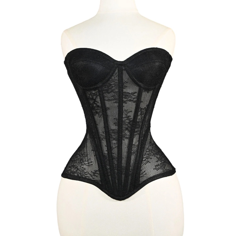 Women Mesh Corset Busiter Over - Boning Corset Steel incelemesi ve fiyatı