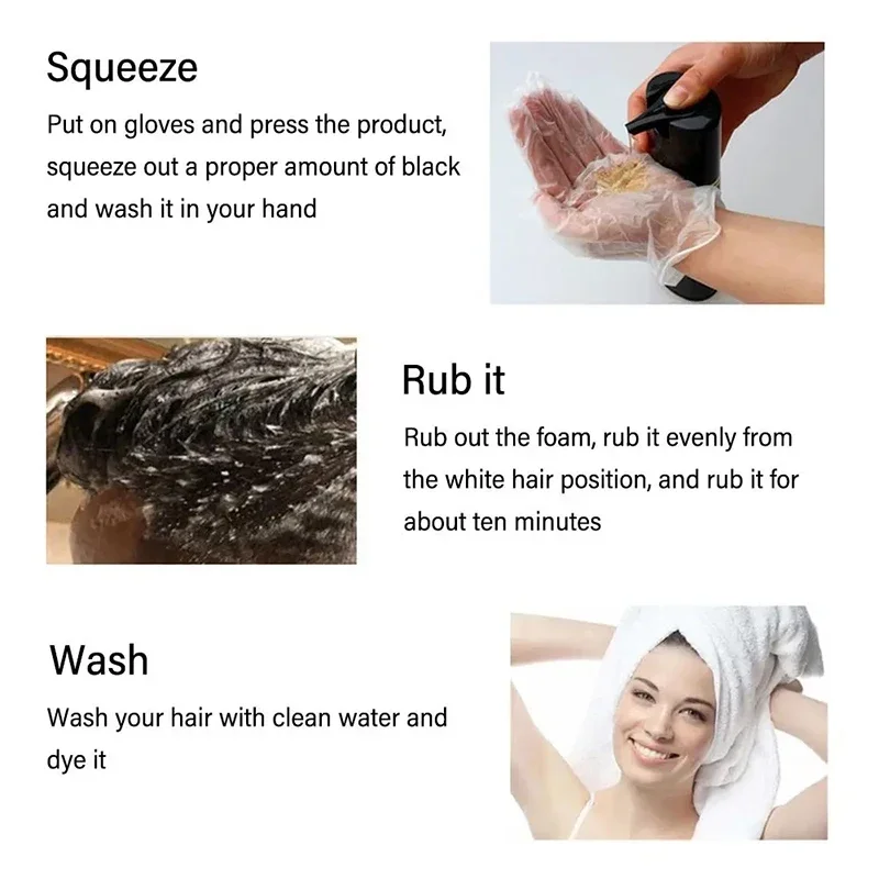 Black Hair Dye Shampoo 3 In 1  - Hair Spray Color incelemesi ve fiyatı