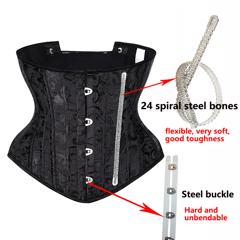 Underbust White Black Corset W - Boning Corset Steel incelemesi ve fiyatı