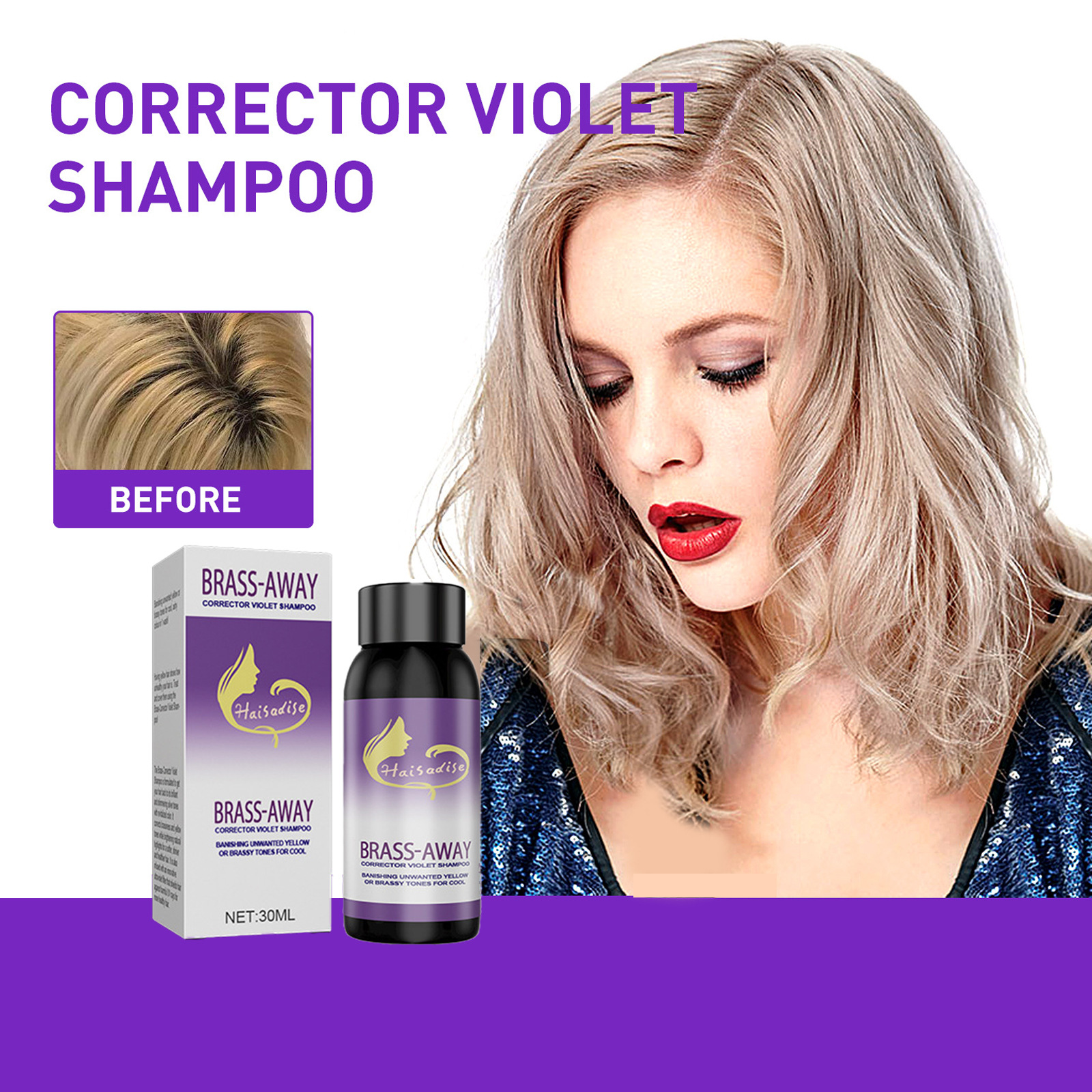 EELHOE Purple Shampoo for Blon - Hair Spray Color incelemesi ve fiyatı