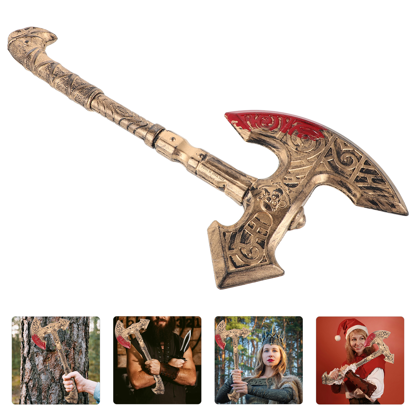 Fake axes Realistic Viking Axe - Cosplay Prop Axe incelemesi ve fiyatı