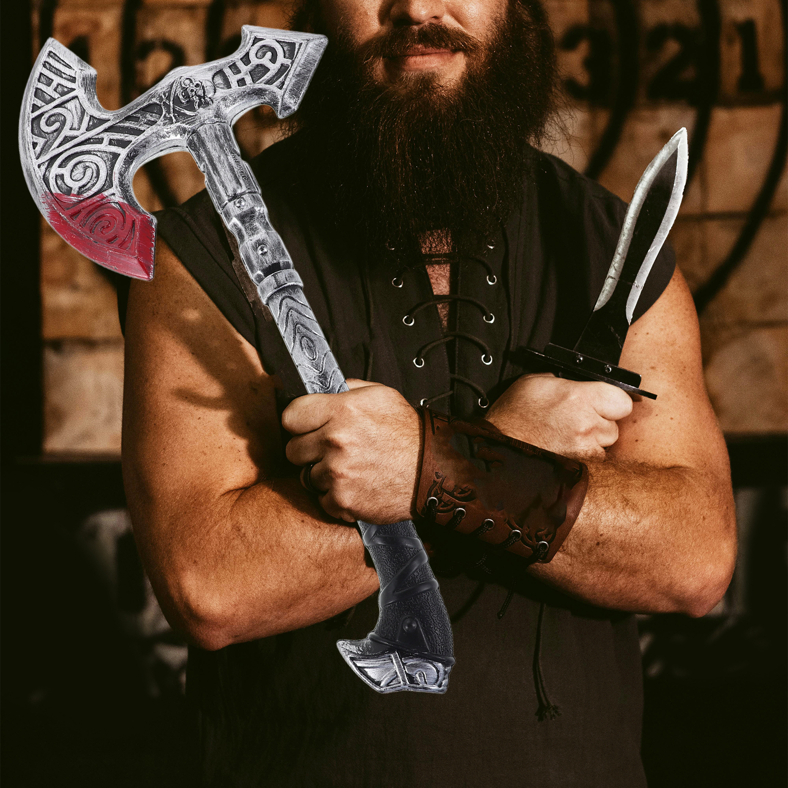 Fake axes Realistic Viking Axe - Cosplay Prop Axe incelemesi ve fiyatı