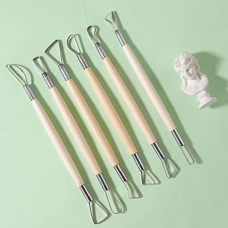 6PCS wooden handle wax pottery - Craft Knife Set incelemesi ve fiyatı