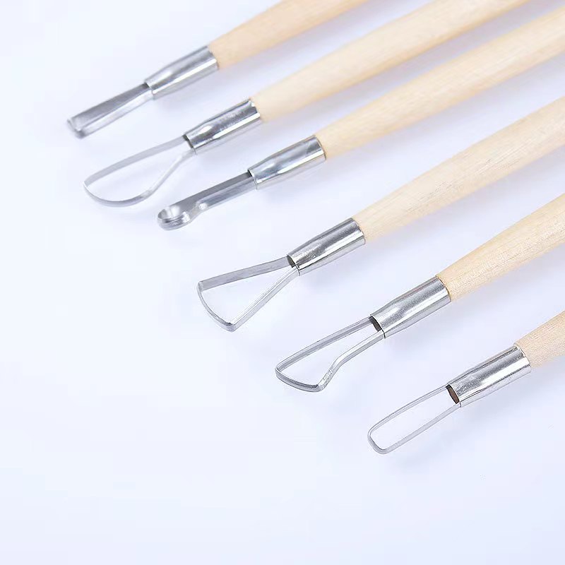 6PCS wooden handle wax pottery - Craft Knife Set incelemesi ve fiyatı