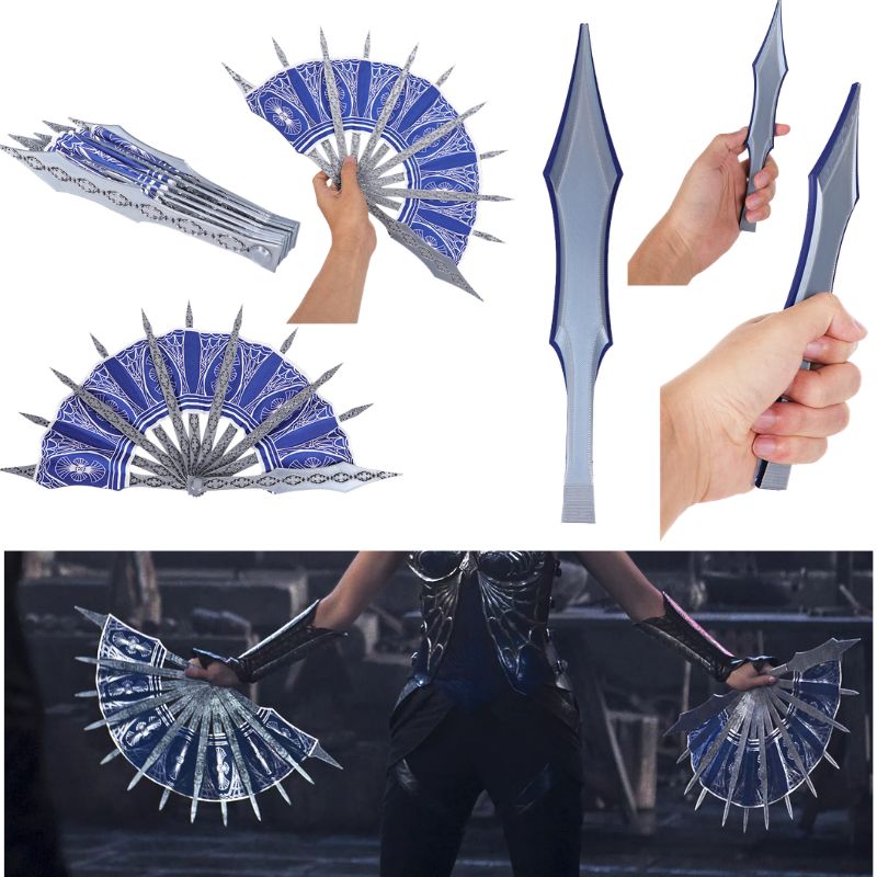 Anime Kitana Cosplay MK Blue H - Cosplay Prop Blueprints incelemesi ve fiyatı